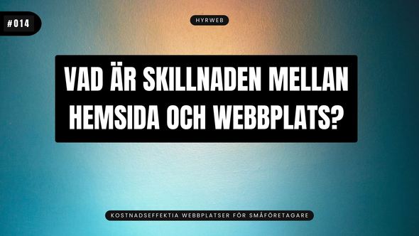 Vad är skillnaden mellan hemsida och webbplats?